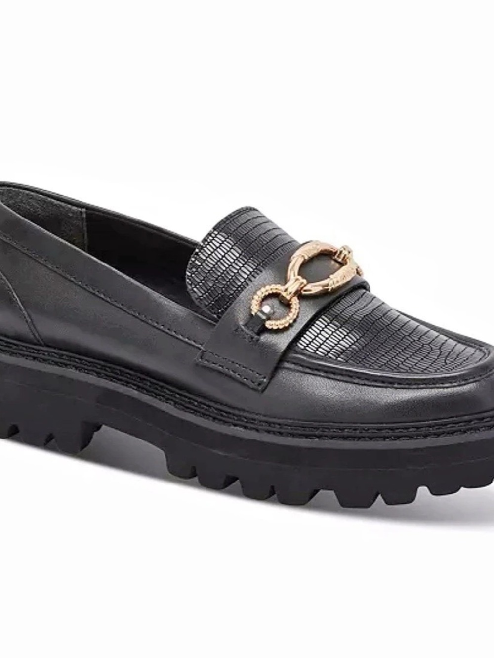 Dolce Vita Black Lug Sole Loafers Like New